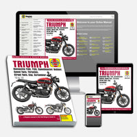Triumph Bonneville T100, T120, Bobber, Thruxton, Street Twin, Cup & Scrambler (2016-2019) Haynes Repair Manual Bundle