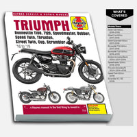 Triumph Bonneville T100, T120, Bobber, Thruxton, Street Twin, Cup & Scrambler (2016-2019) Haynes Repair Manual