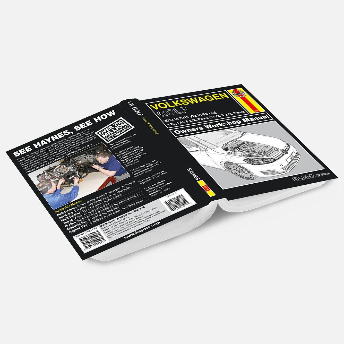 Volkswagen owners workshop manual on a white background