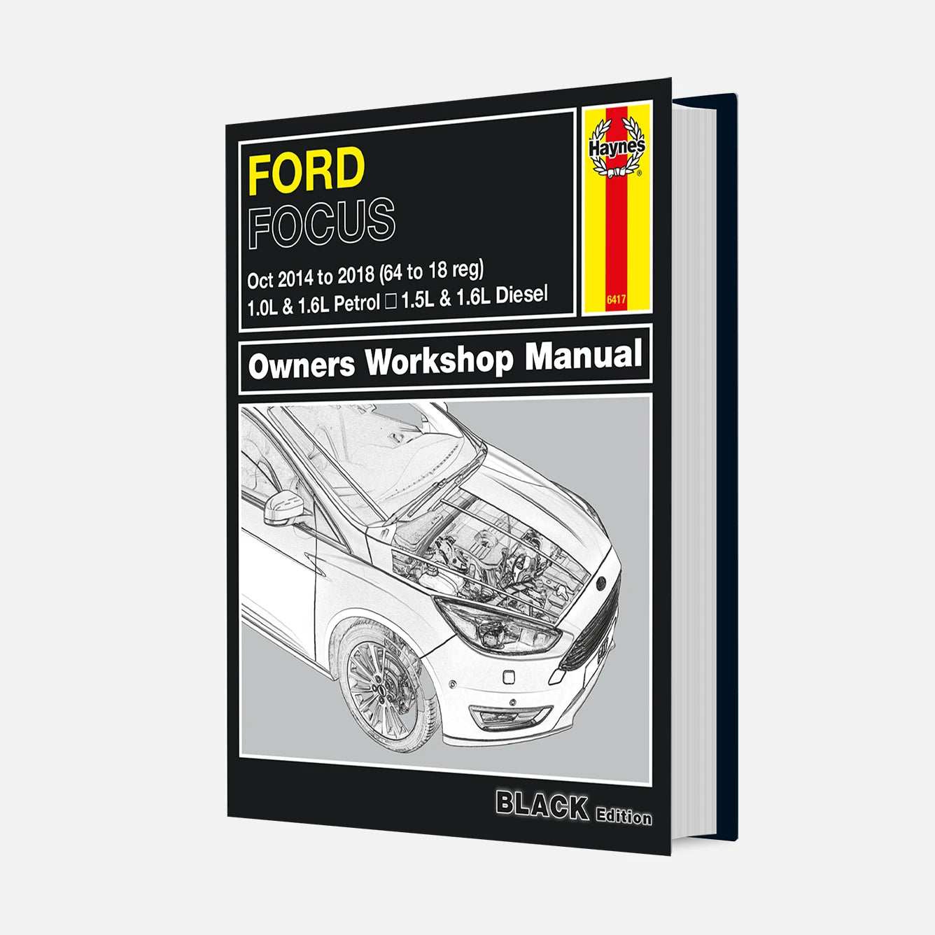 Ford Focus repair manual on a white background