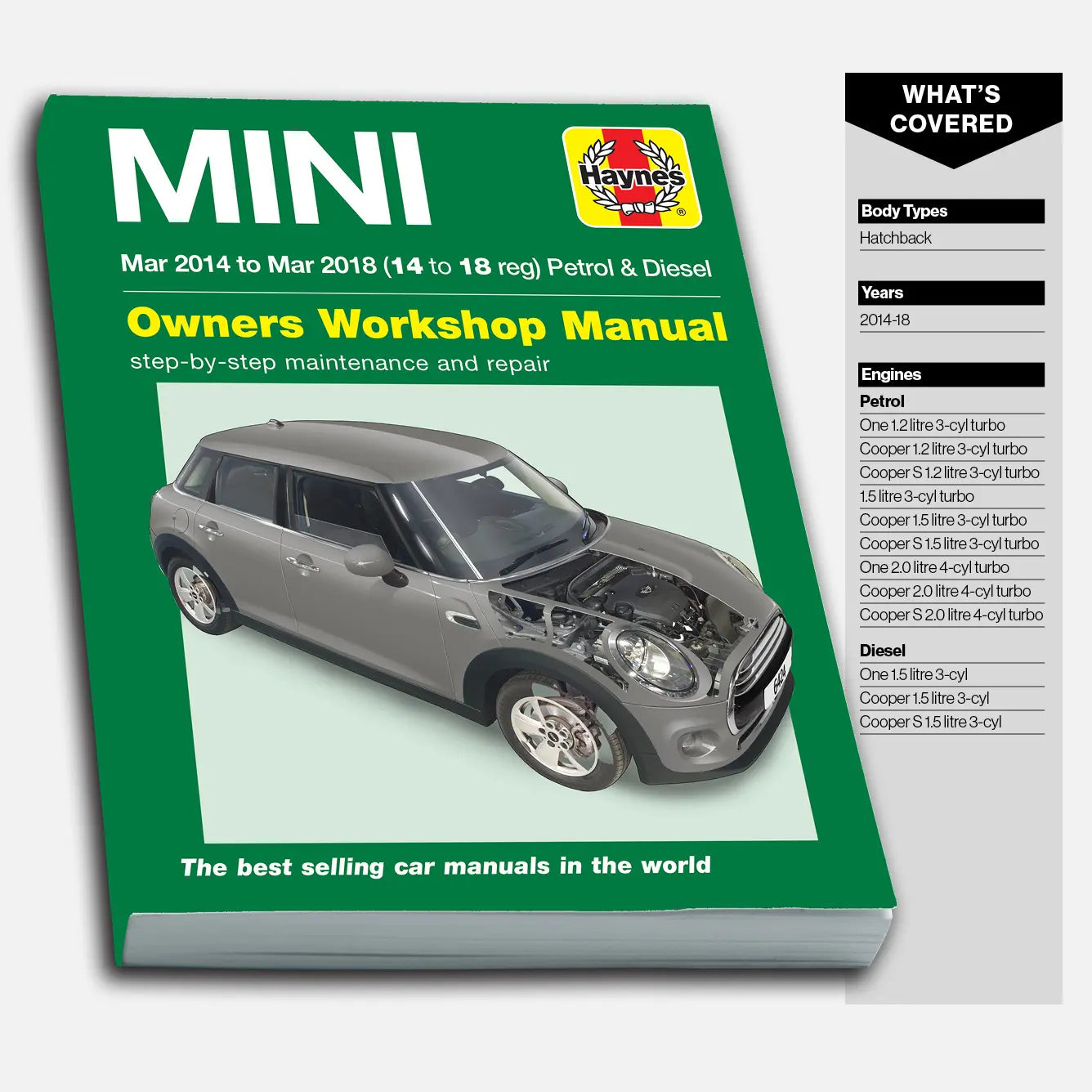 Haynes Mini owners workshop manual on a white background
