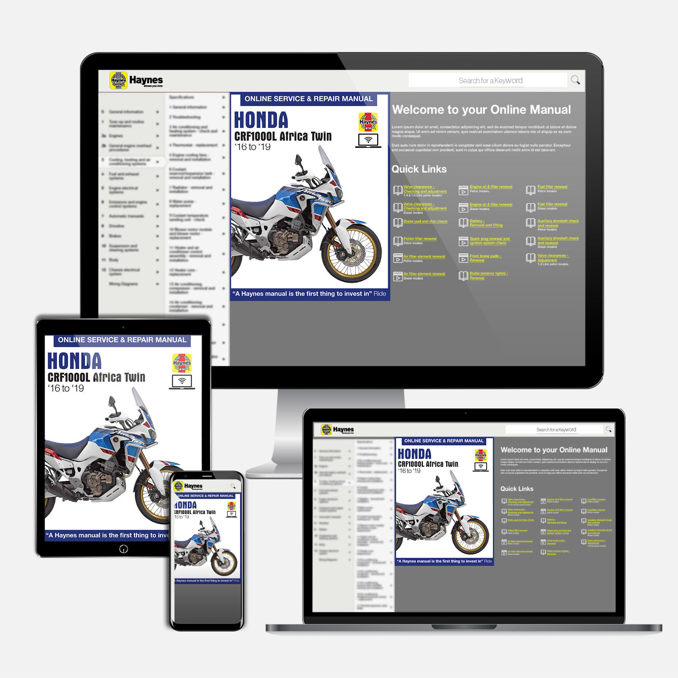 Honda CRF1000 Africa Twin (2016-2019) Haynes Repair Manual