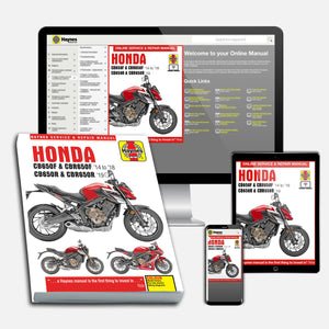 DIY Maintenance & Repair Manuals for Honda CB650R Motorcycles