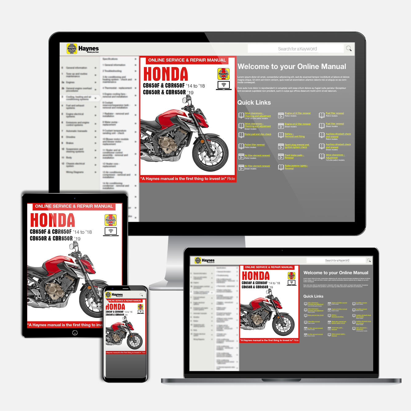Honda CB650F & CBR650F, CB650R & CBR650R (2014-2019) Haynes Repair