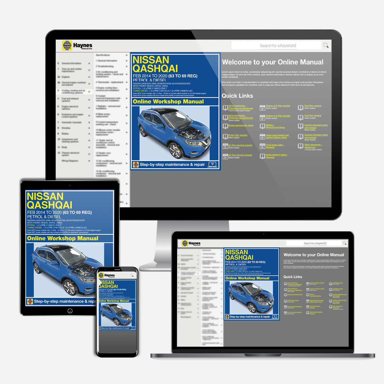 Nissan Qashqai (Feb 2014-2020) 63 to 69 Haynes Repair Manual