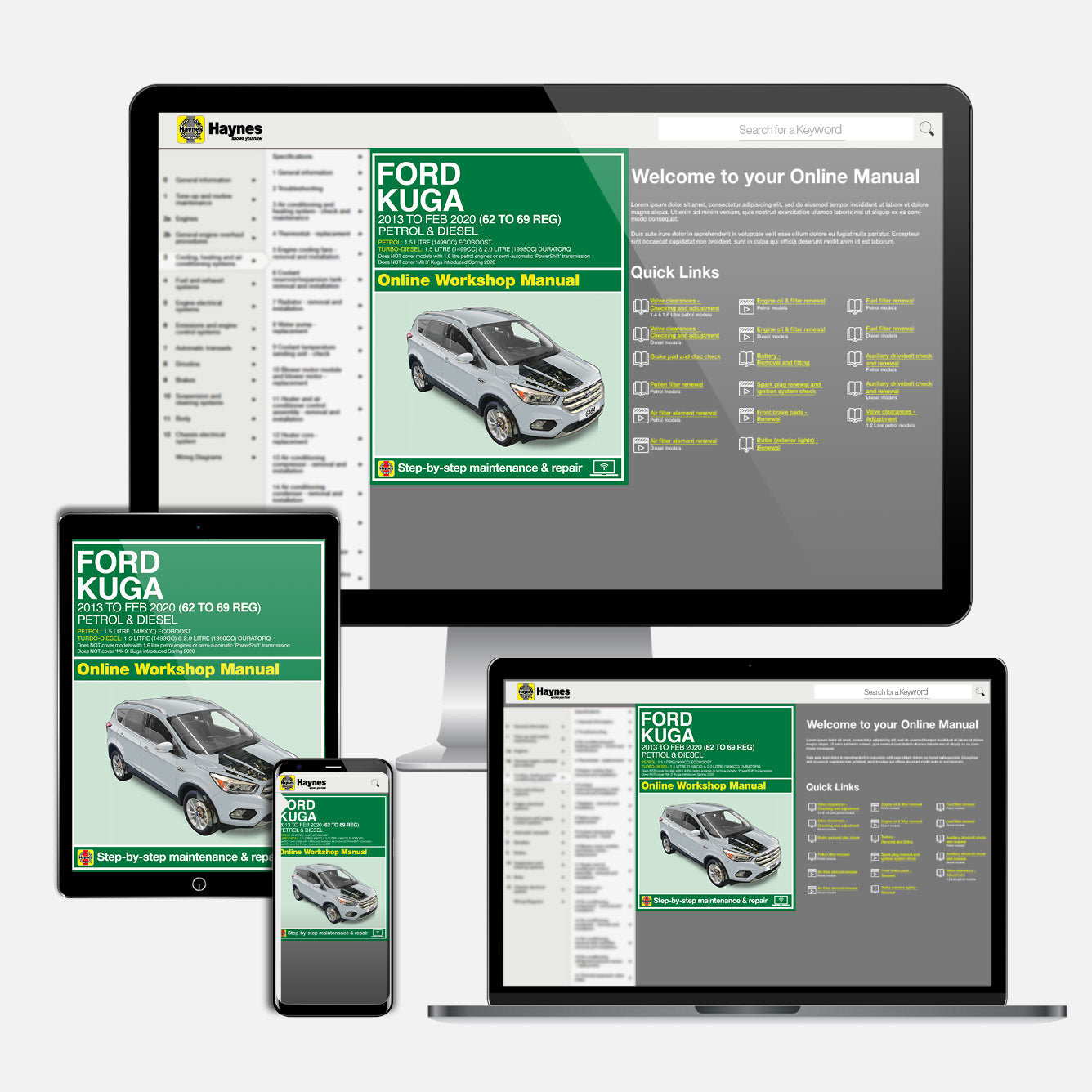 Ford Kuga 2013-Feb 2020 (62 to 69) Haynes Repair Manual