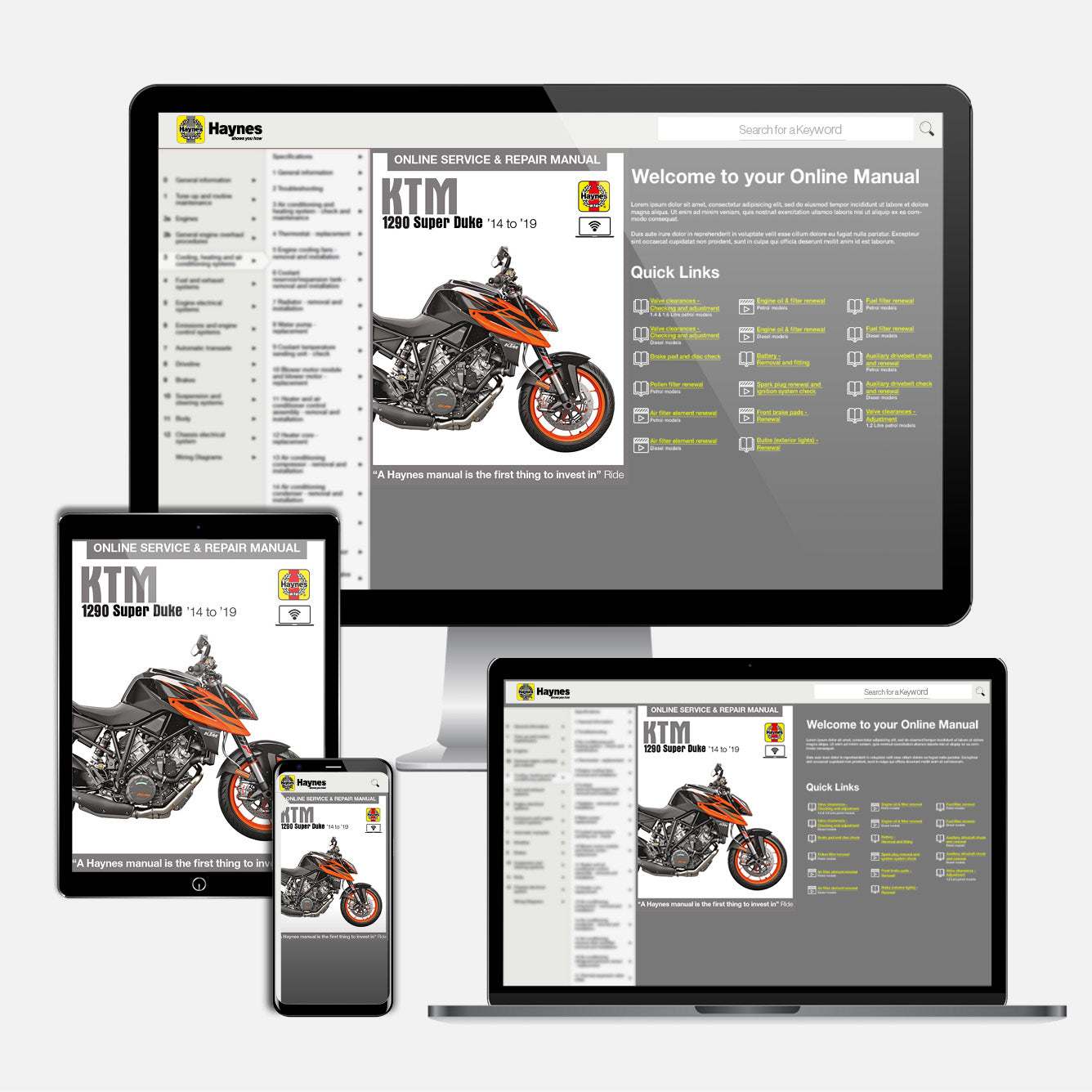 KTM 1290 Super Duke (2014-2019) Haynes Repair Manual