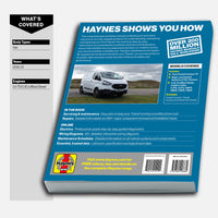 Ford Transit Custom Diesel (2018-2023) Haynes Repair Manual back cover