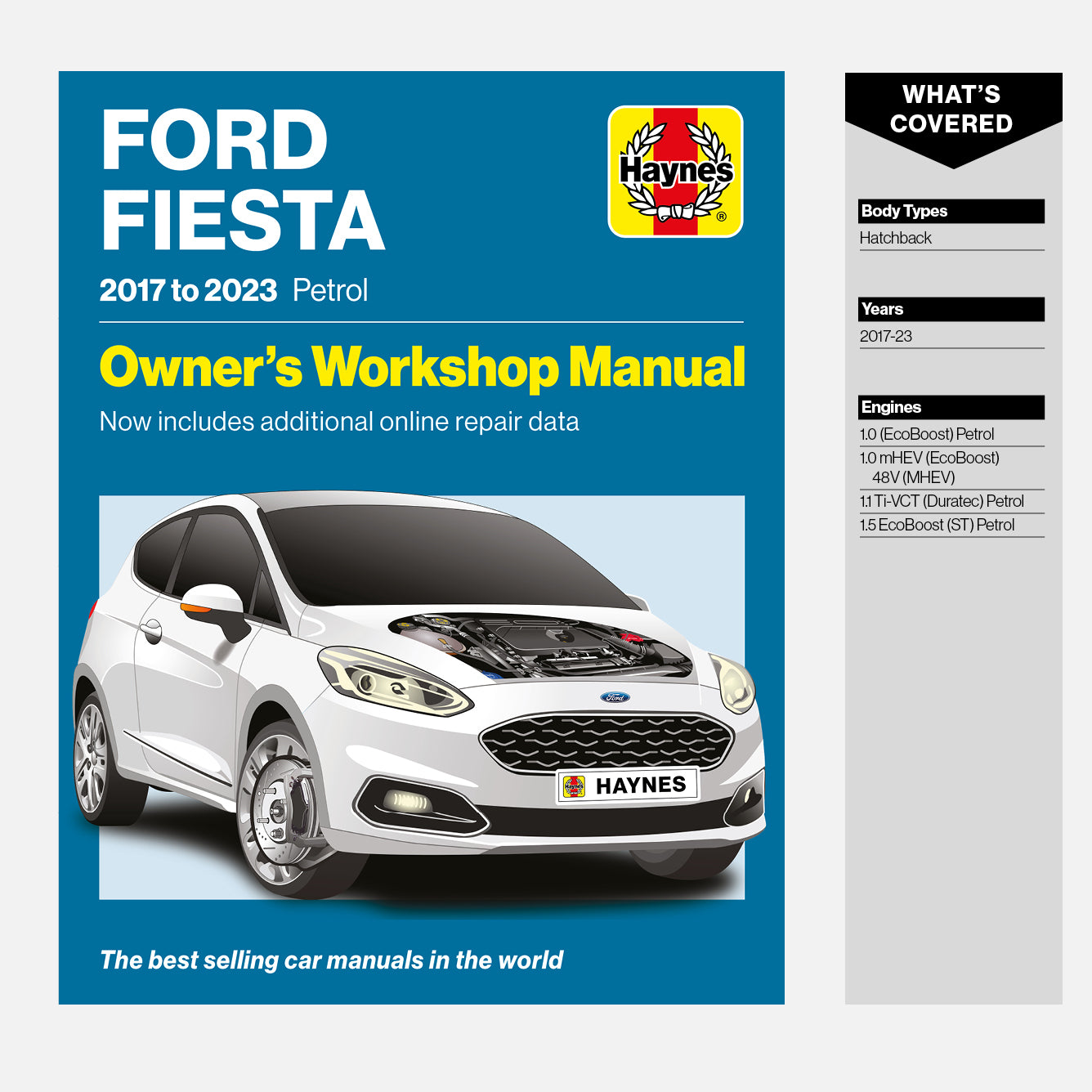 Ford Fiesta Haynes owner's workshop manual cover with car image and branding.