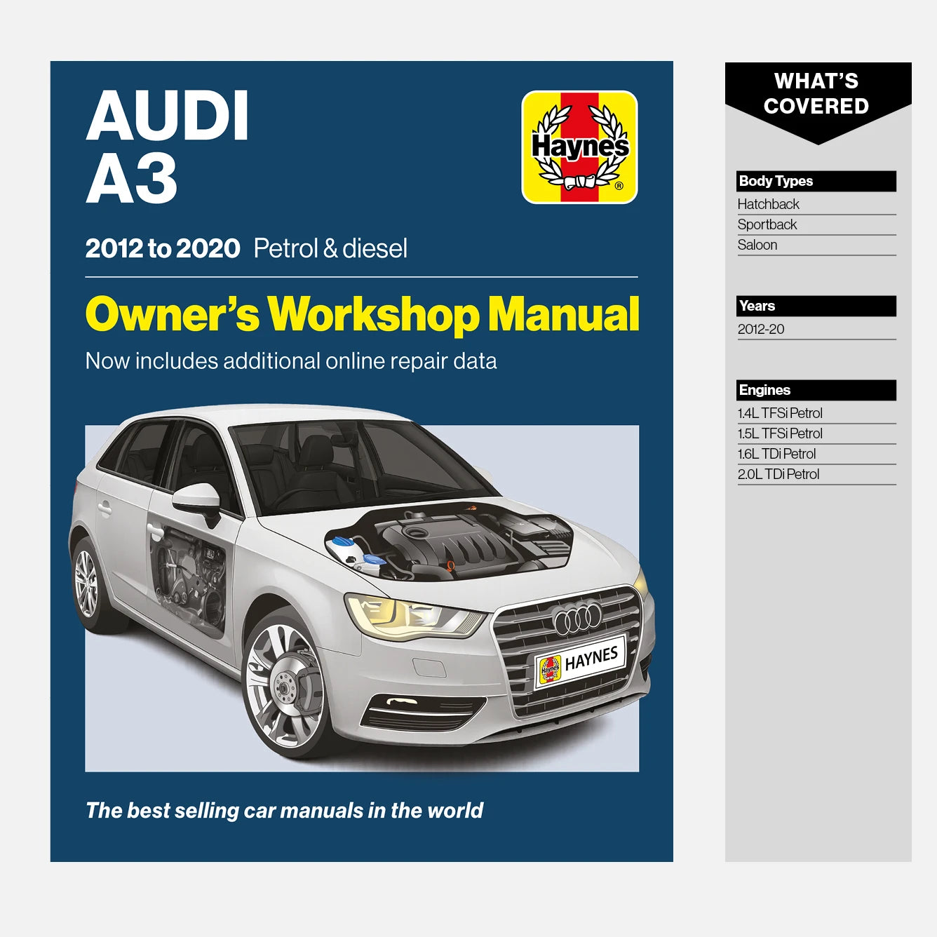 Audi A3 owner's workshop manual cover with Haynes logo