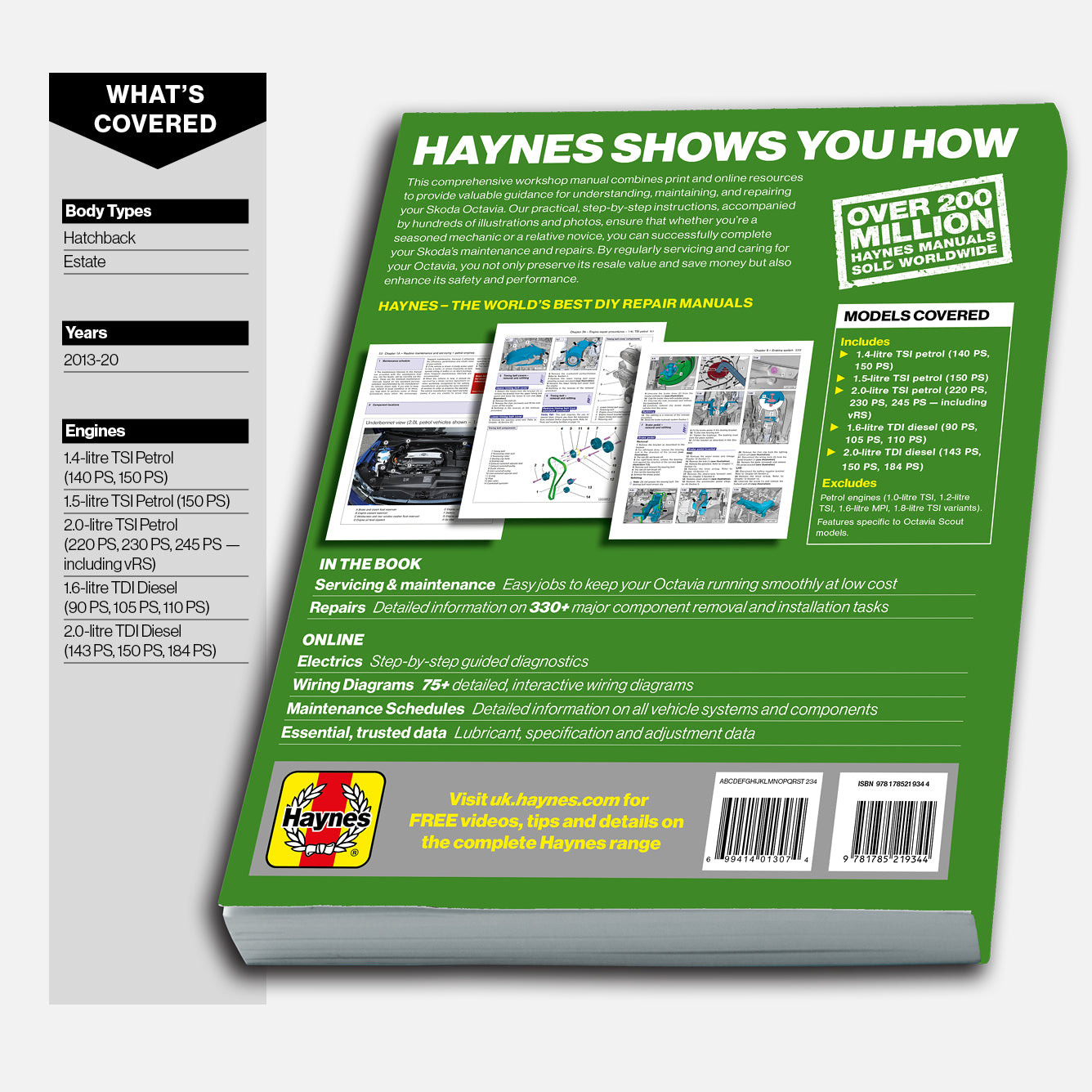 Haynes automotive repair manual with text and images on a white background