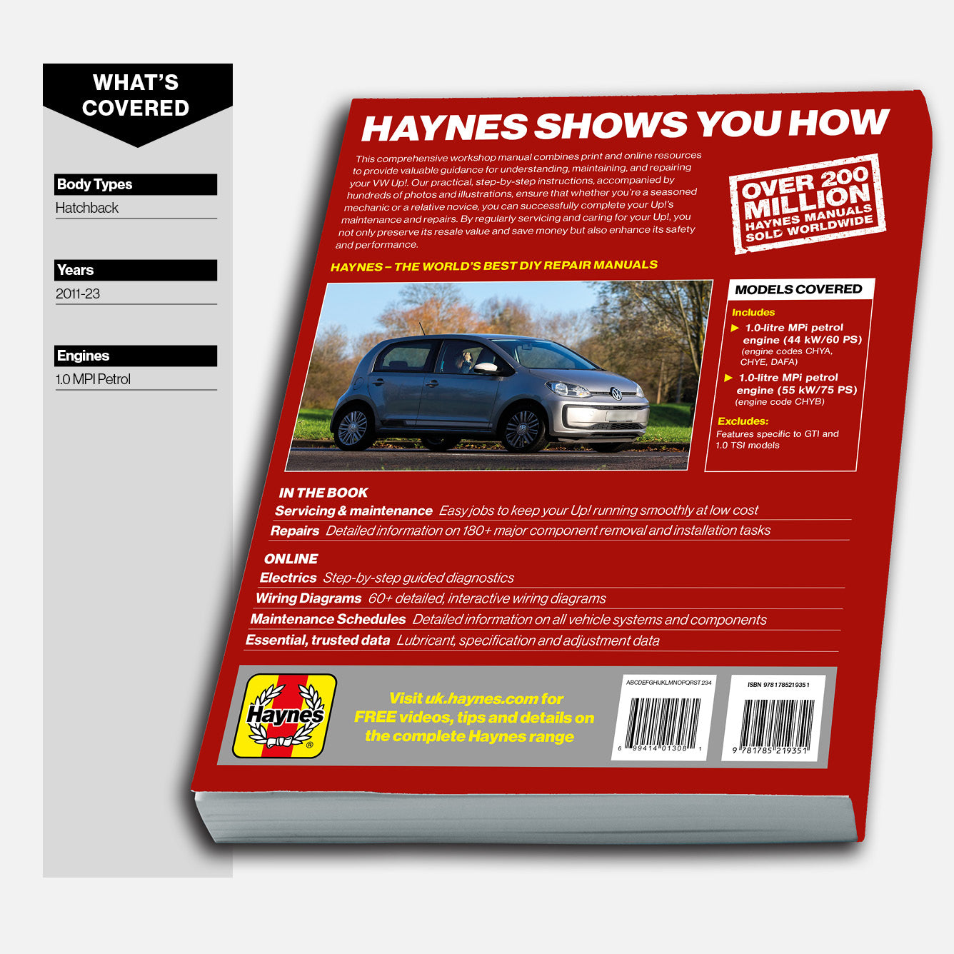 Volkswagen Up! (2011 to 2023) Petrol Haynes Repair Manual