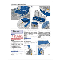Technical manual page with diagrams and text on vehicle bodywork and fittings.