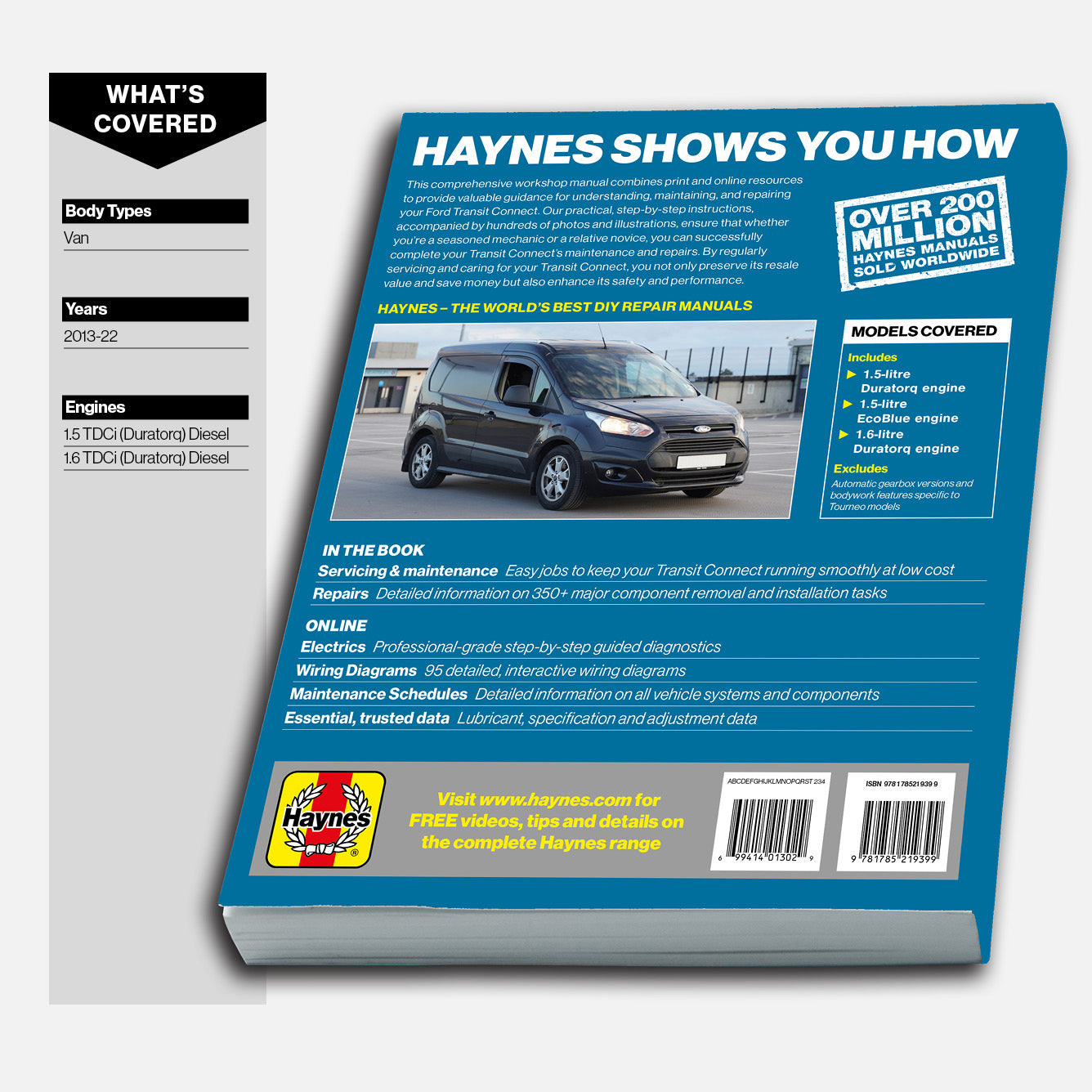 Transit Connect Haynes Manual Table of contents back cover