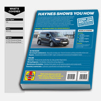 Transit Connect Haynes Manual Table of contents back cover