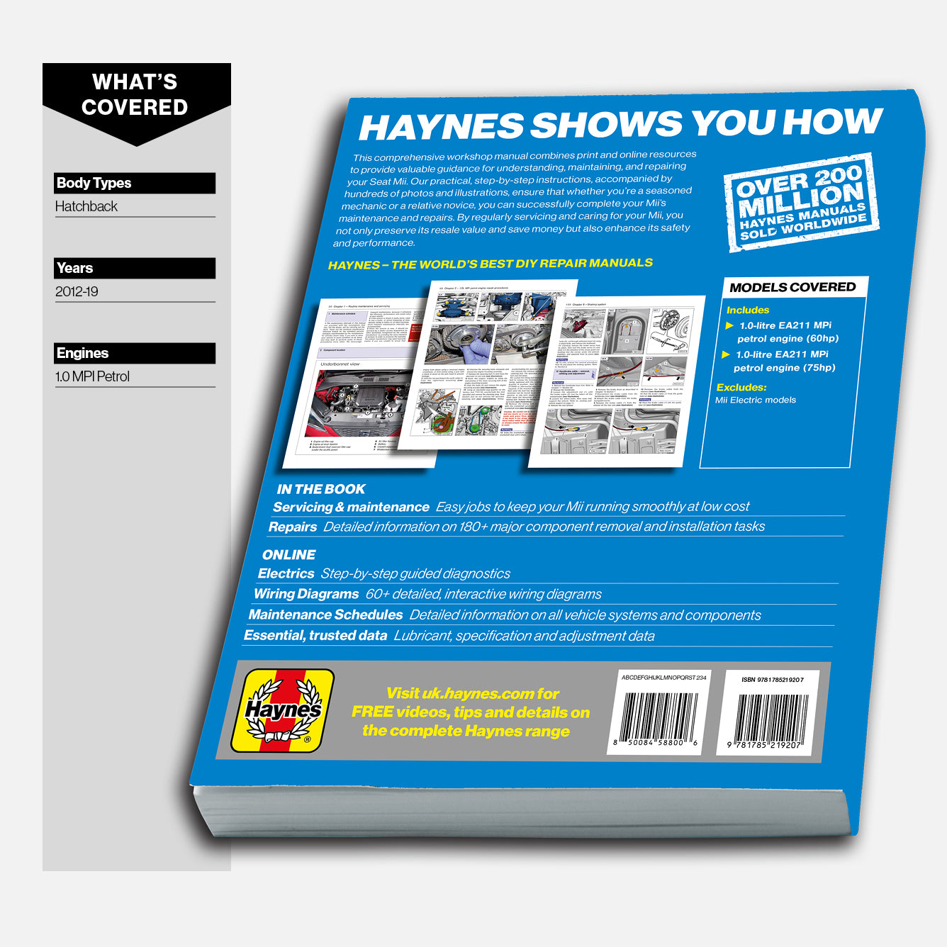 Seat Mii Haynes Manual Back Cover