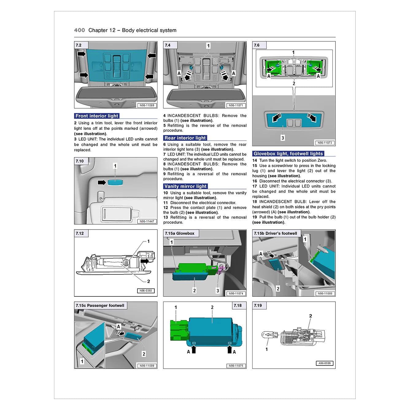 Technical diagram of a vehicle's body electrical system on a white background