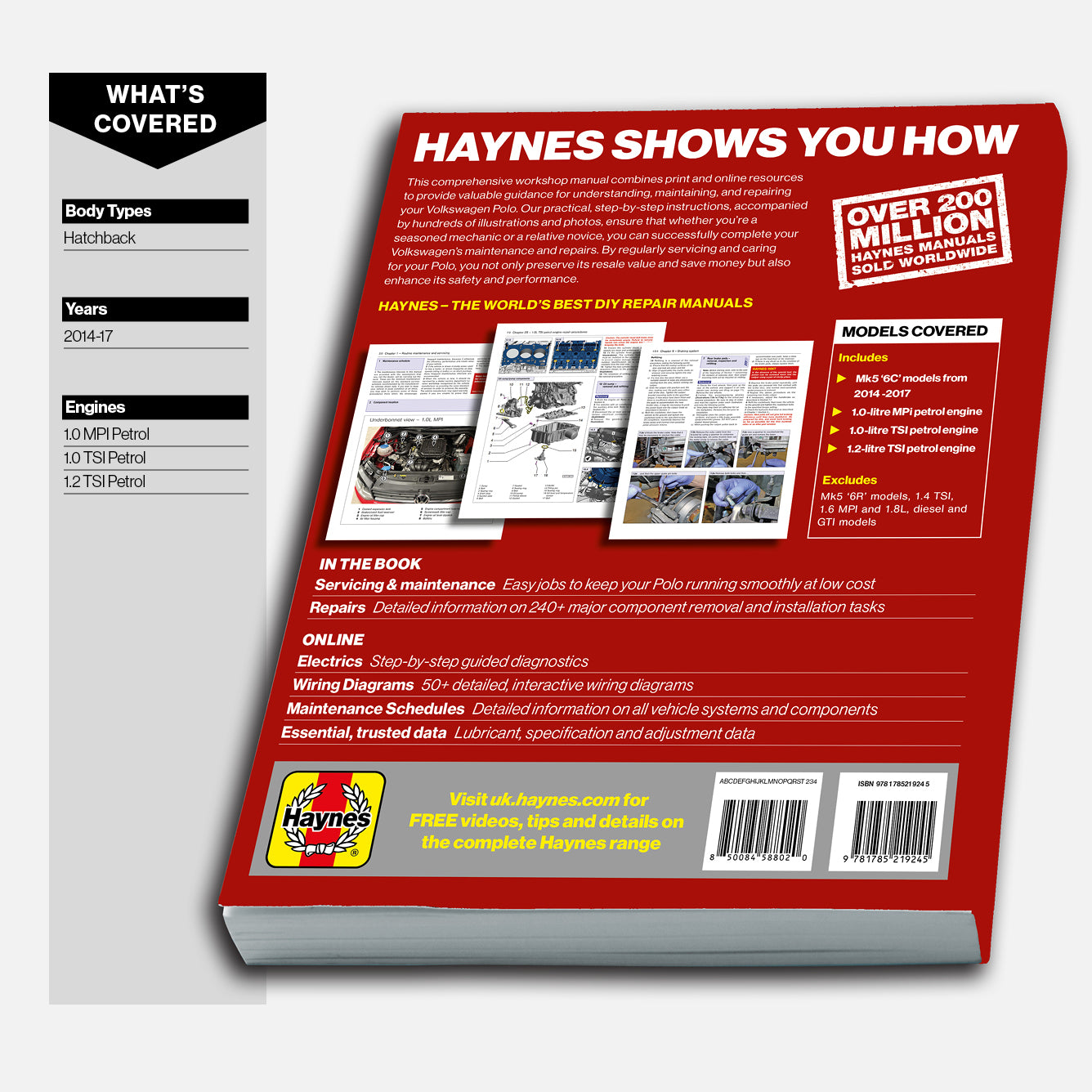 VW Polo Haynes Manual Back Cover