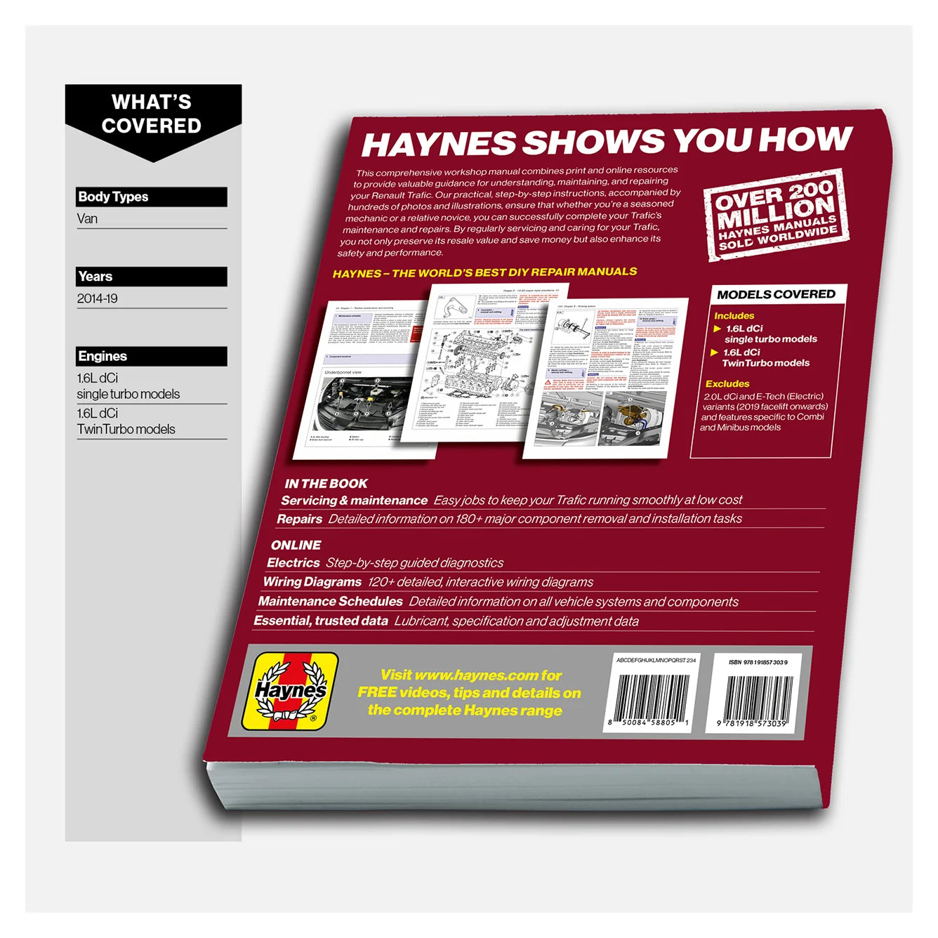 Renault Trafic (2014 - 2019) Haynes Repair Manual