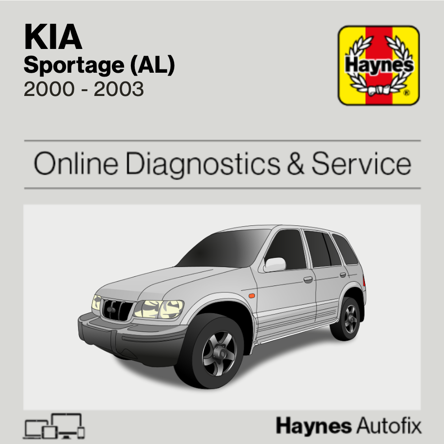 Kia Sportage (AL) 2000 to 2003 Haynes Online Diagnostics & Service Guide