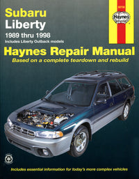 Subaru Liberty & Outback (1989-1998) Haynes Repair Manual