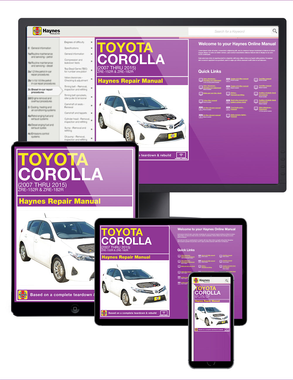 Toyota Corolla (2007-2015) Haynes Online Manual (Australia)
