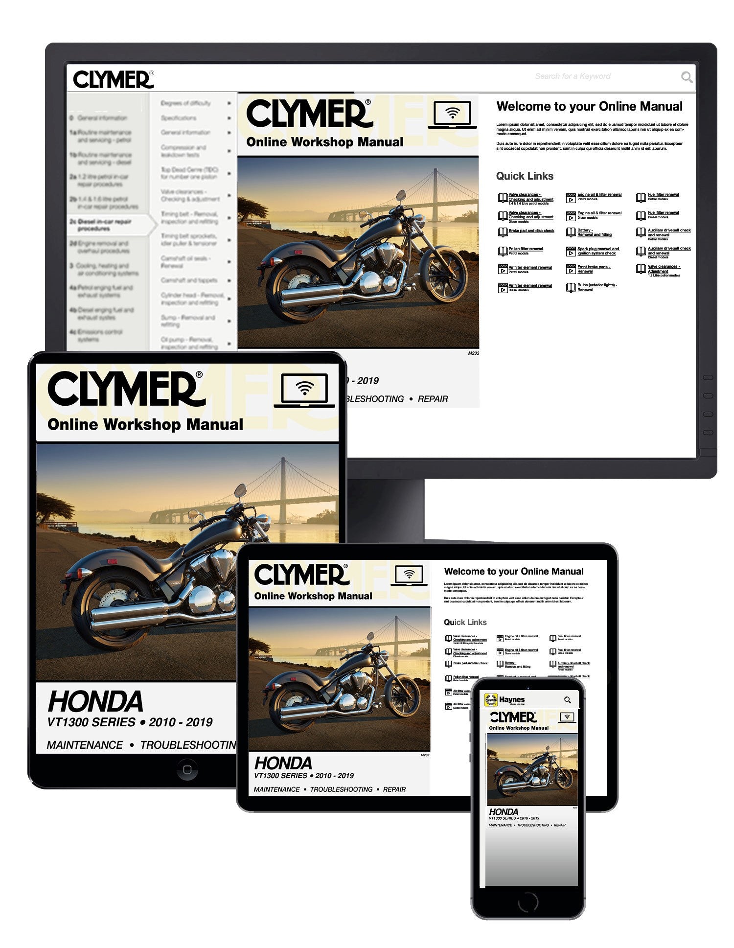Honda VT1300 Series, 2010-2019 Clymer Repair Manual