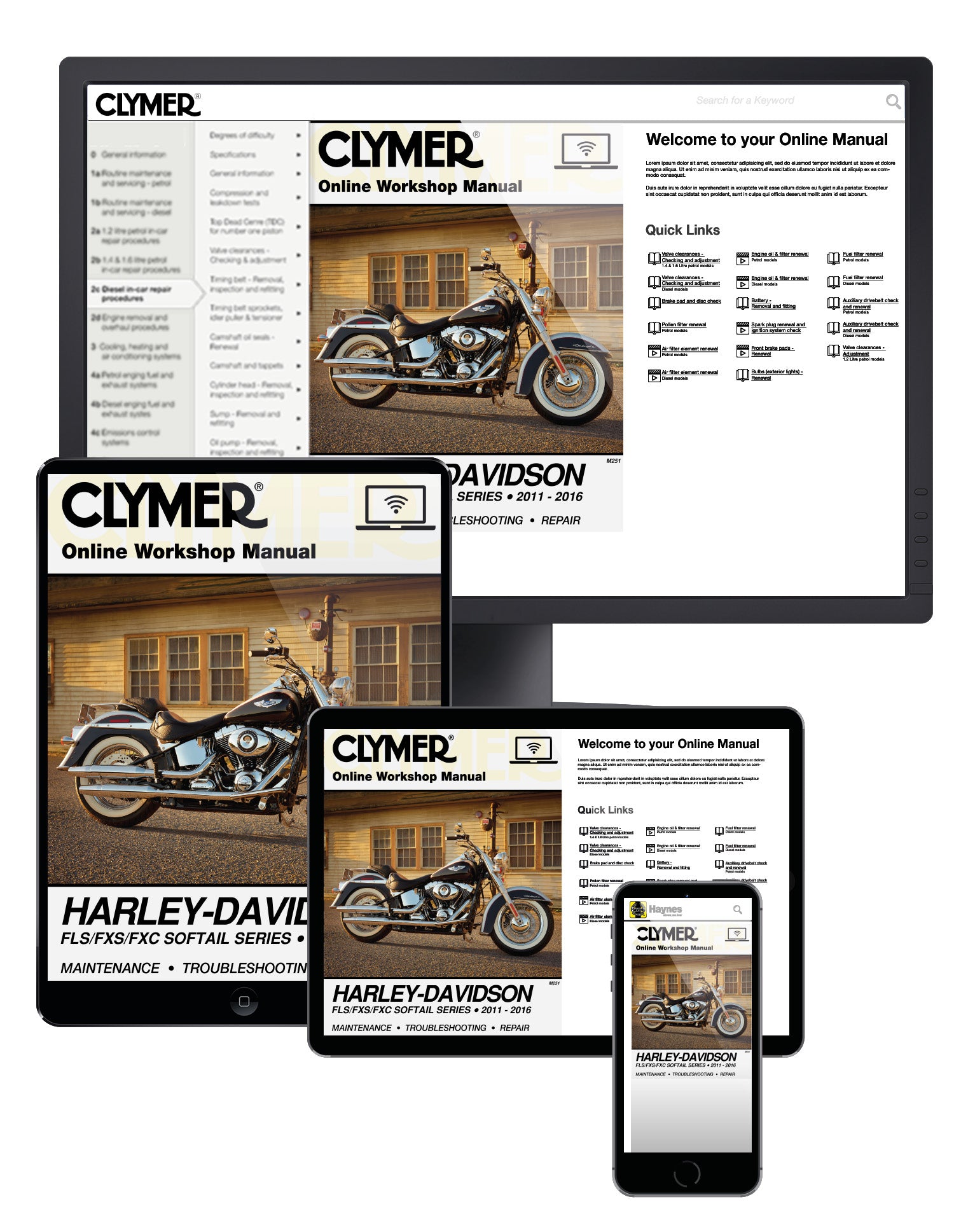 Harley-Davidson FLS/FXS/FXC Softail Series Motorcycle (2011-2017