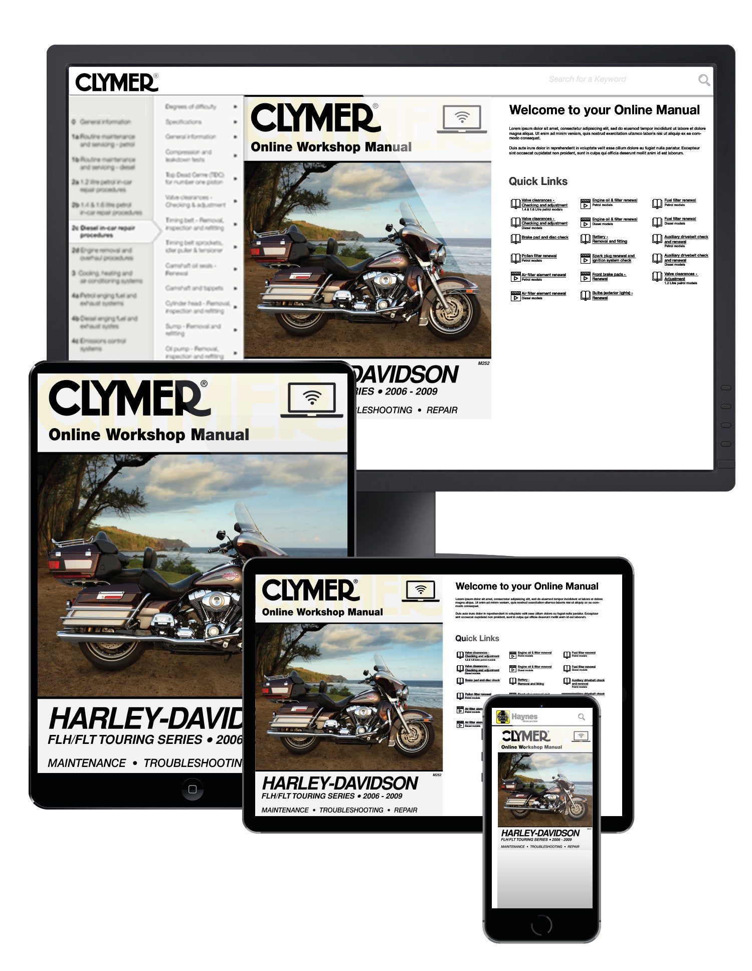 Harley-Davidson Road King, Electra Glide & Screaming Eagle (2006-2009) Clymer Repair Manual