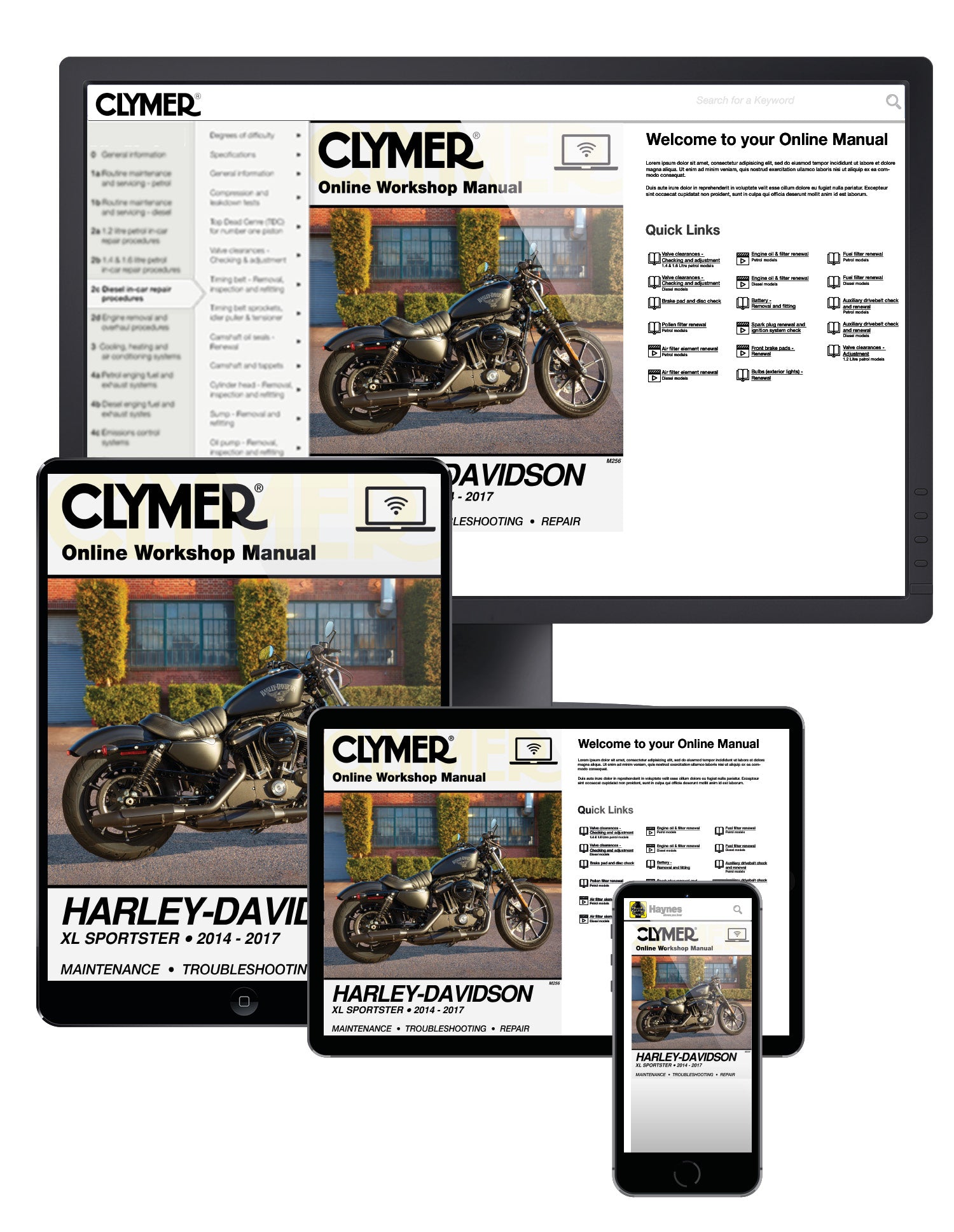 Harley-Davidson XL Sportster (2014-2017) Clymer Repair Manual
