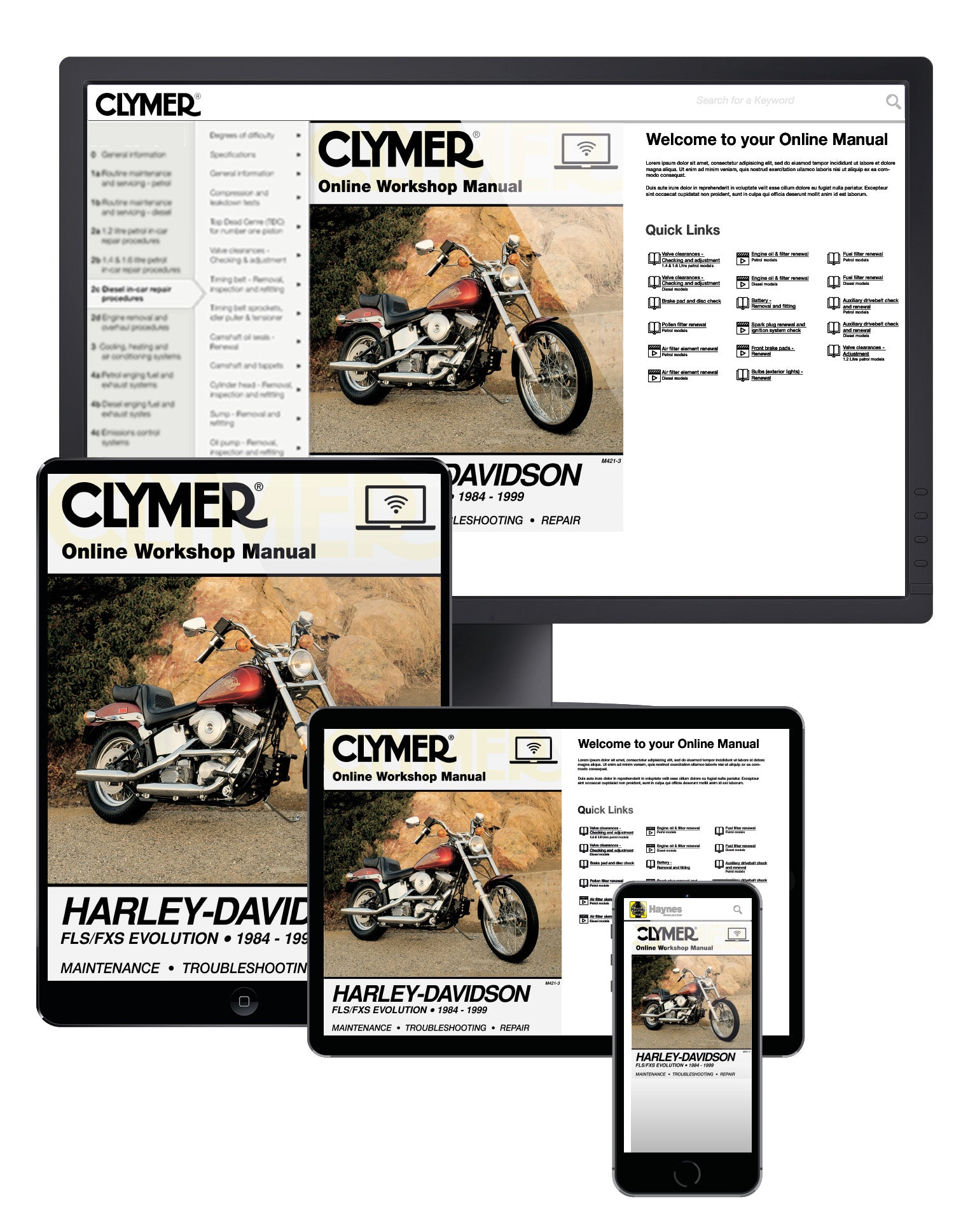 Harley-Davidson FLS-FXS Evolution, Evo Softail, Fat Boy (1984-1999) Service Repair Manual