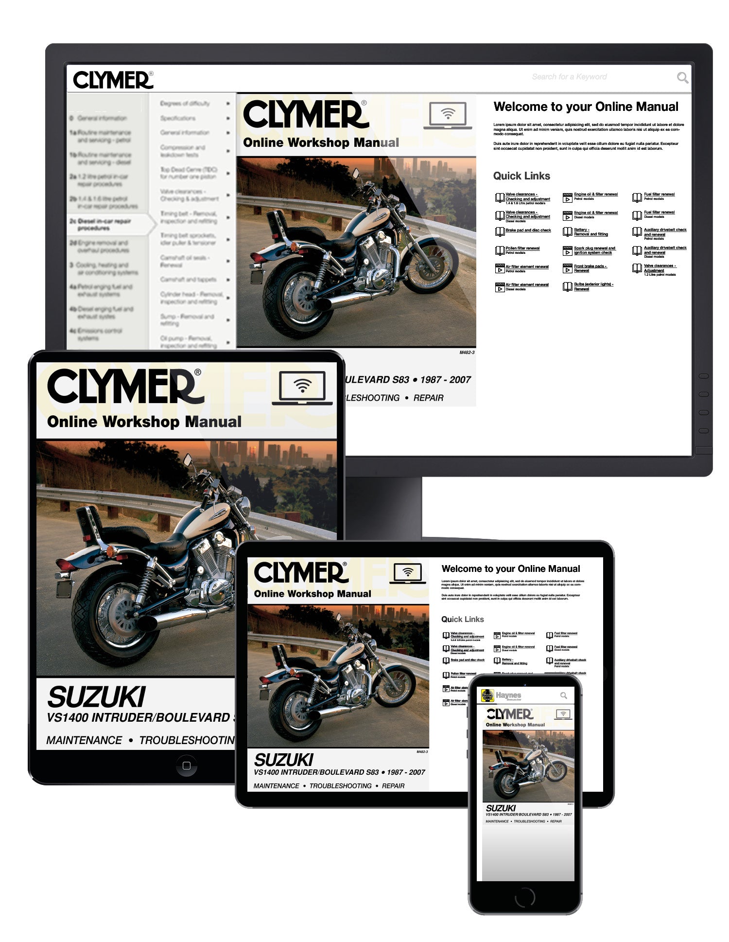 スズキＶＳ1400　サービスガイド Suzuki VS1400 Intruder / Boulevard S83 Motorcycle (1987-2007