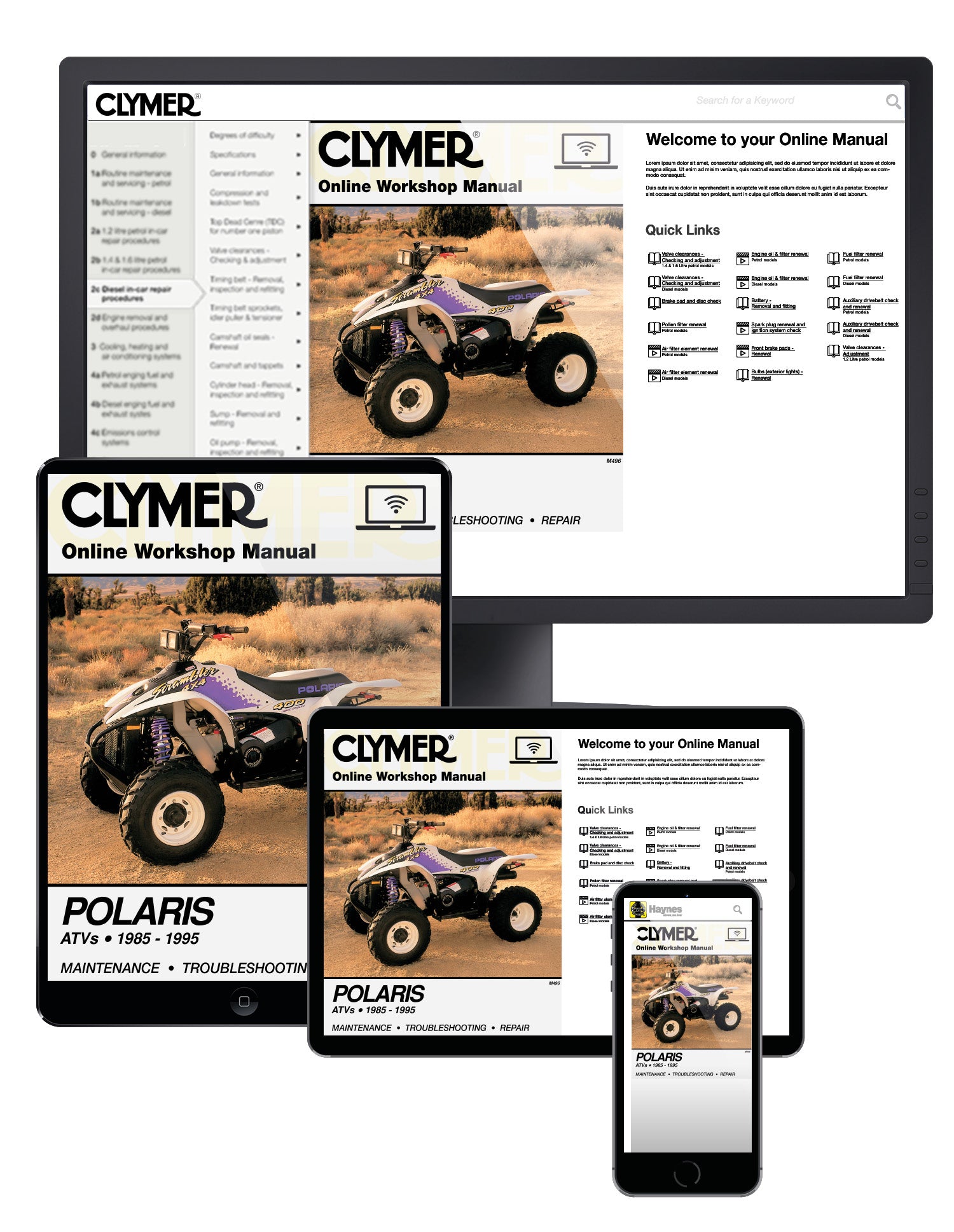 Polaris ATVS (1985-1995) Service Repair Manual