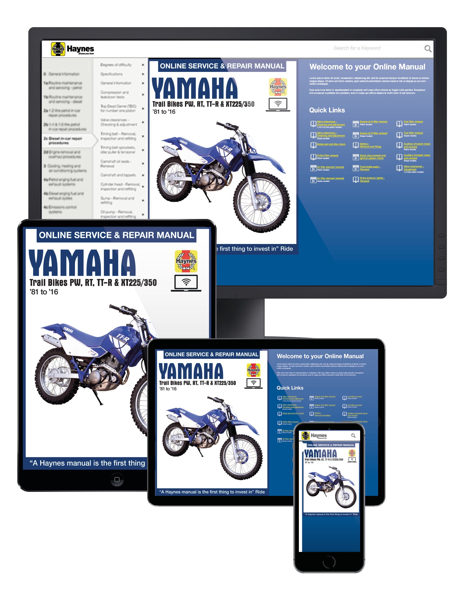 Yamaha Trail Bikes (1981-2016) Haynes Repair Manual