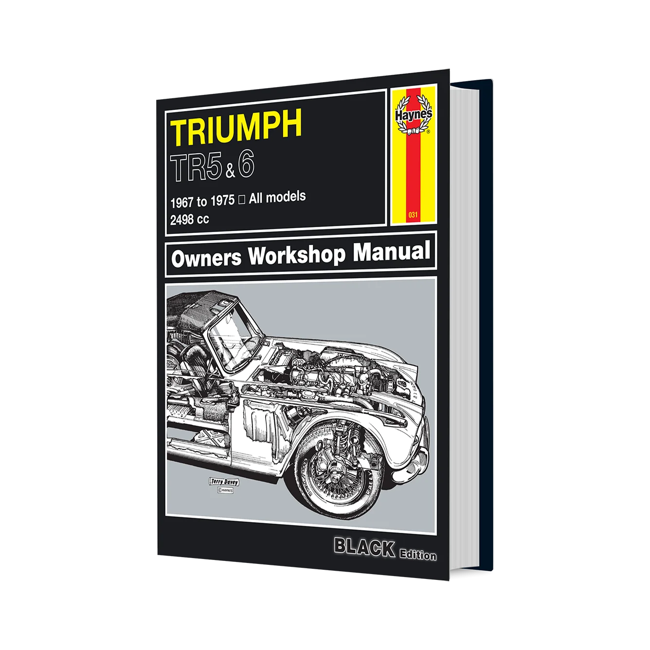 Hayes & Sons Triumph TR5 & 6 Owners Workshop Manual book cover shown at a slight angle on a white background.