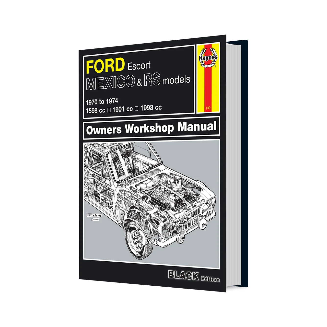 Haynes Ford Escort Mexico & RS models Owners Workshop Manual book cover shown on a white background.