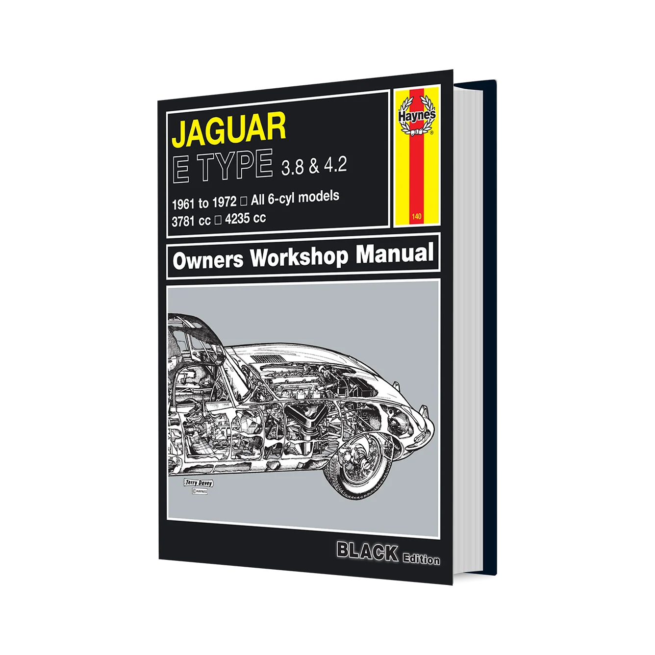 Haynes Jaguar E Type 3.8 & 4.2 Owners Workshop Manual book cover shown on a white background.