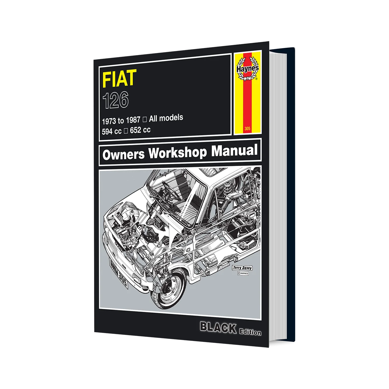 Haynes Fiat 126 Owners Workshop Manual book cover shown at a slight angle on a plain white background.