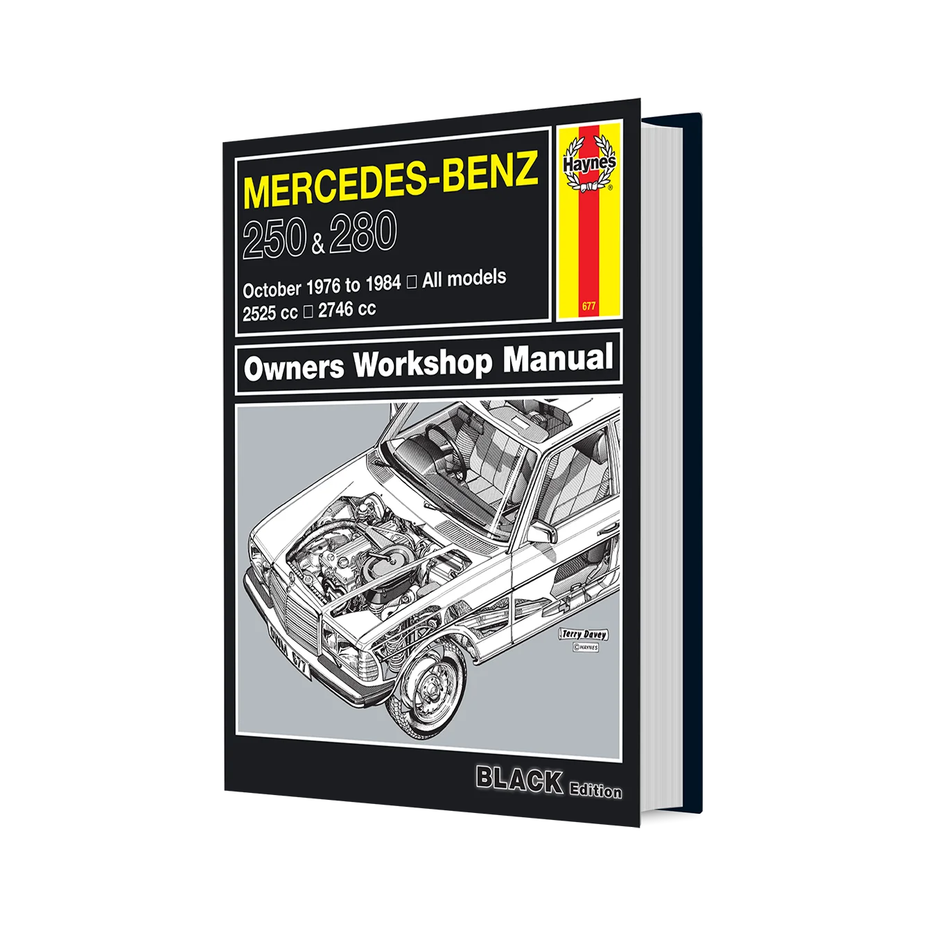 A single book cover for a Haynes Owners Workshop Manual for Mercedes-Benz 250 and 280, shown as a clean product shot on a white background.