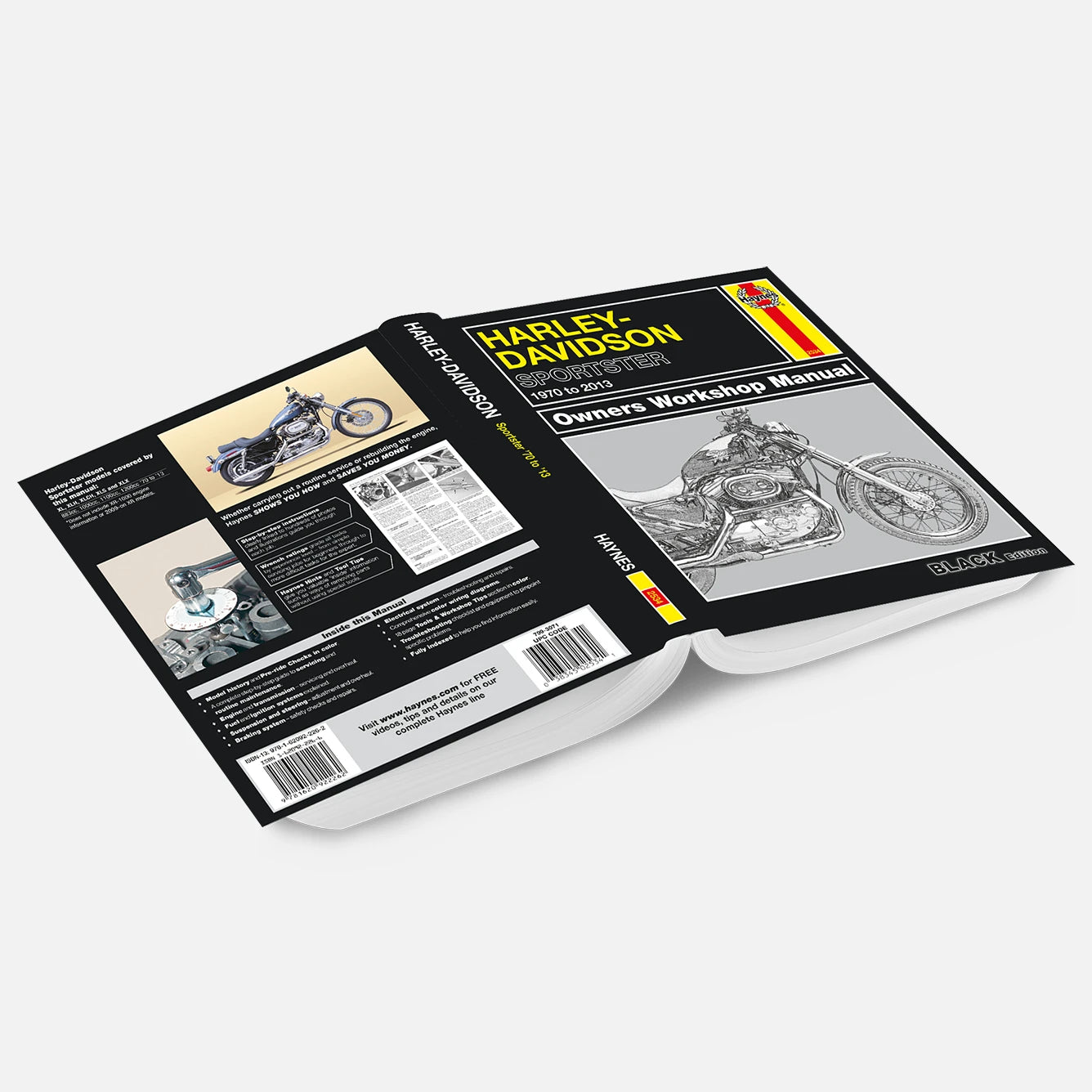Harley-Davidson motorcycle owners workshop manual on a white background