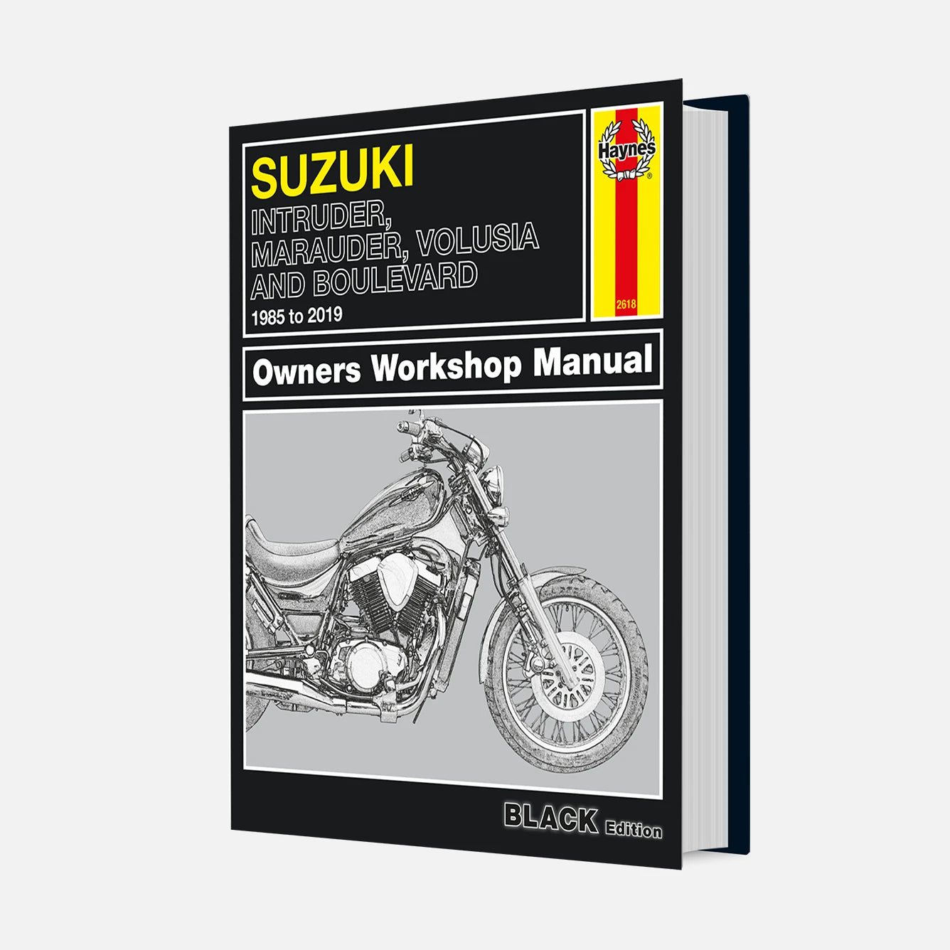Suzuki motorcycle owners workshop manual on a white background