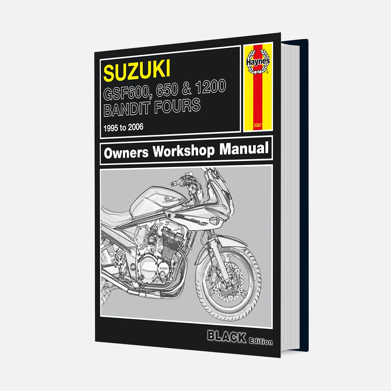 Suzuki motorcycle owners workshop manual on a white background