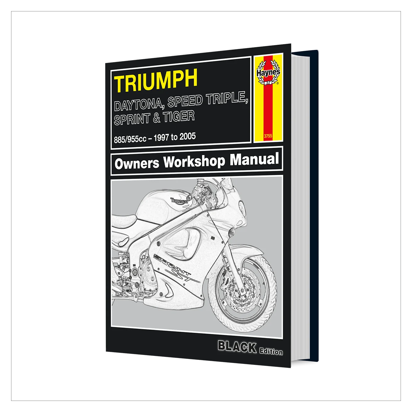 Triumph motorcycle owners workshop manual on a white background