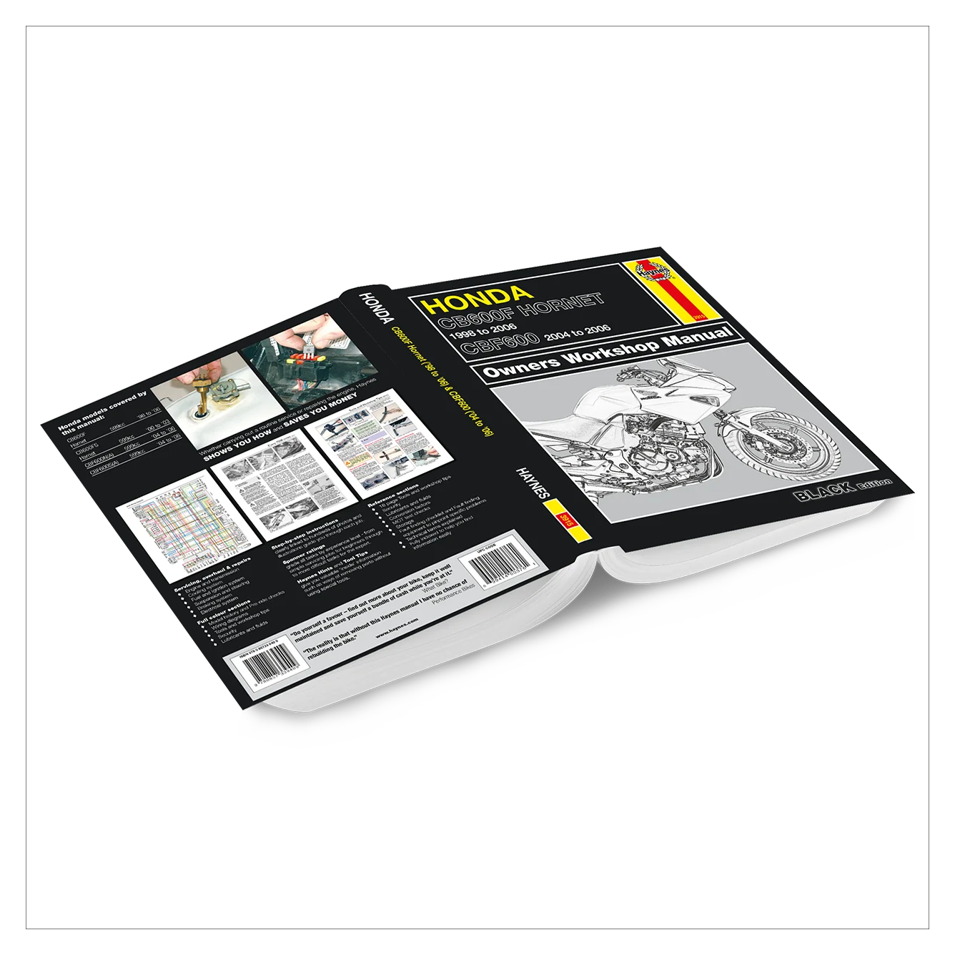 Honda motorcycle owners workshop manual on a white background