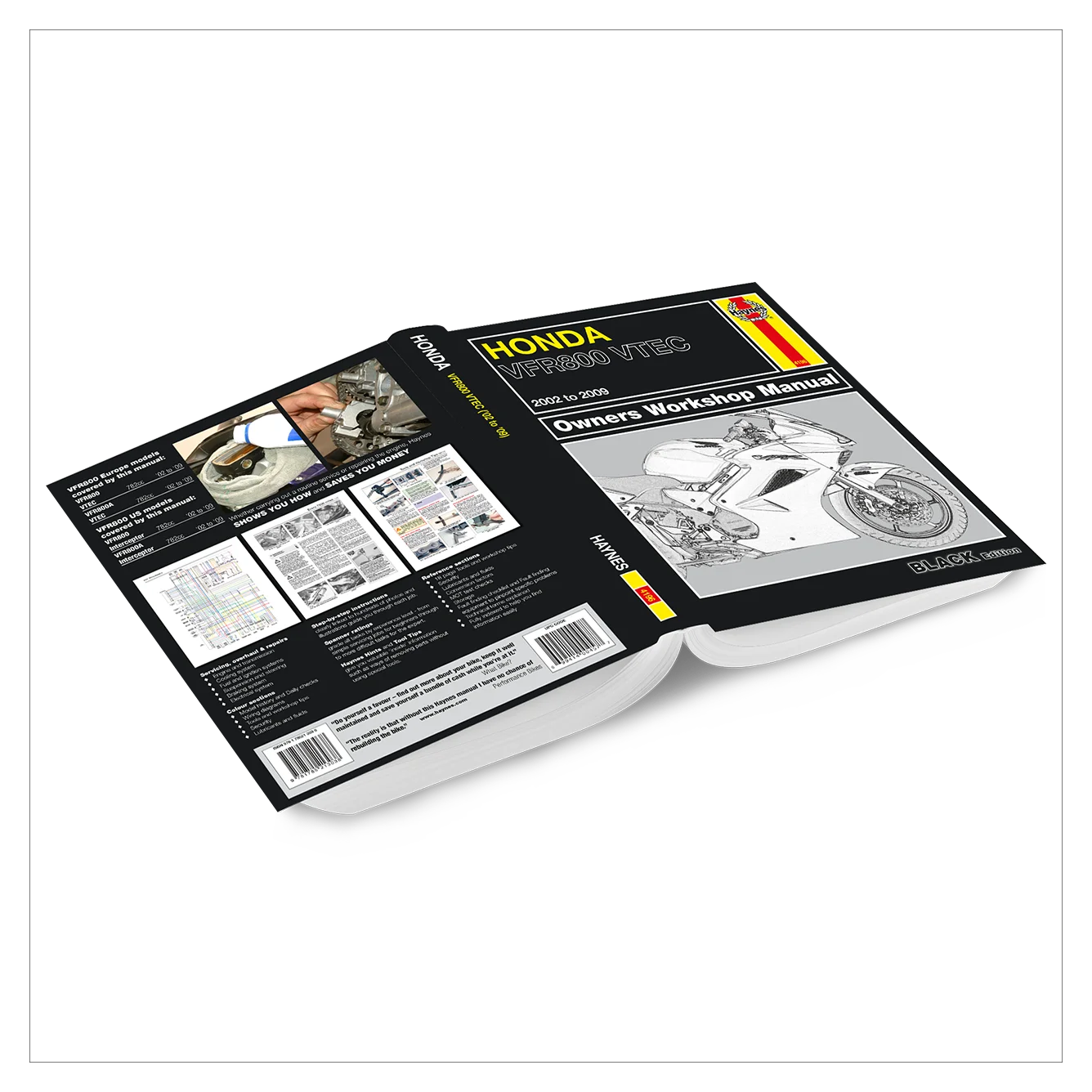 Honda motorcycle owners workshop manual on a white background