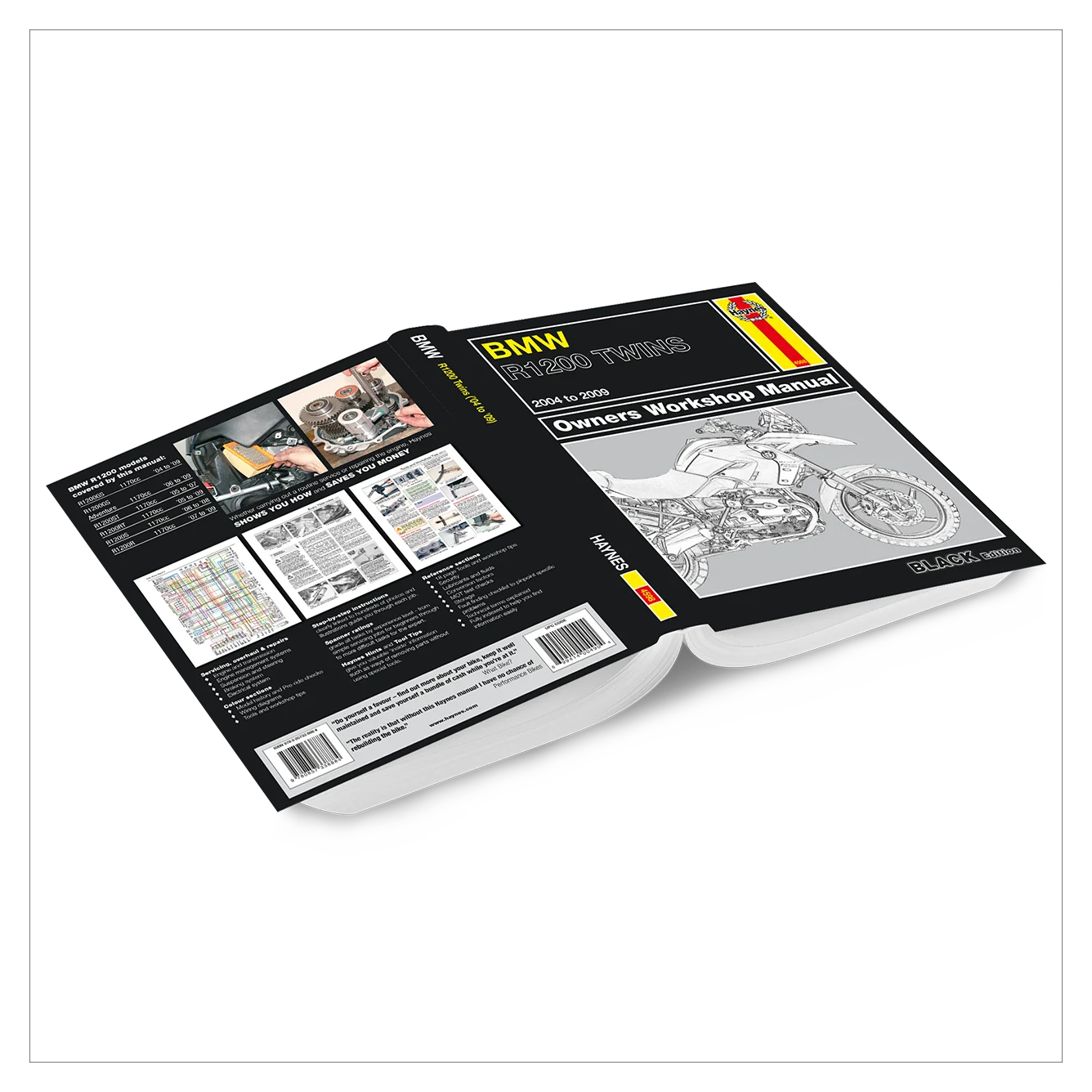 BMW motorcycle owners workshop manual on a white background
