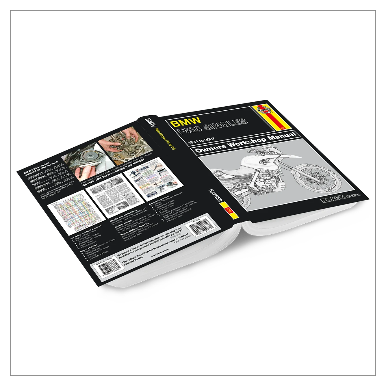 Suzuki motorcycle workshop manual on a white background