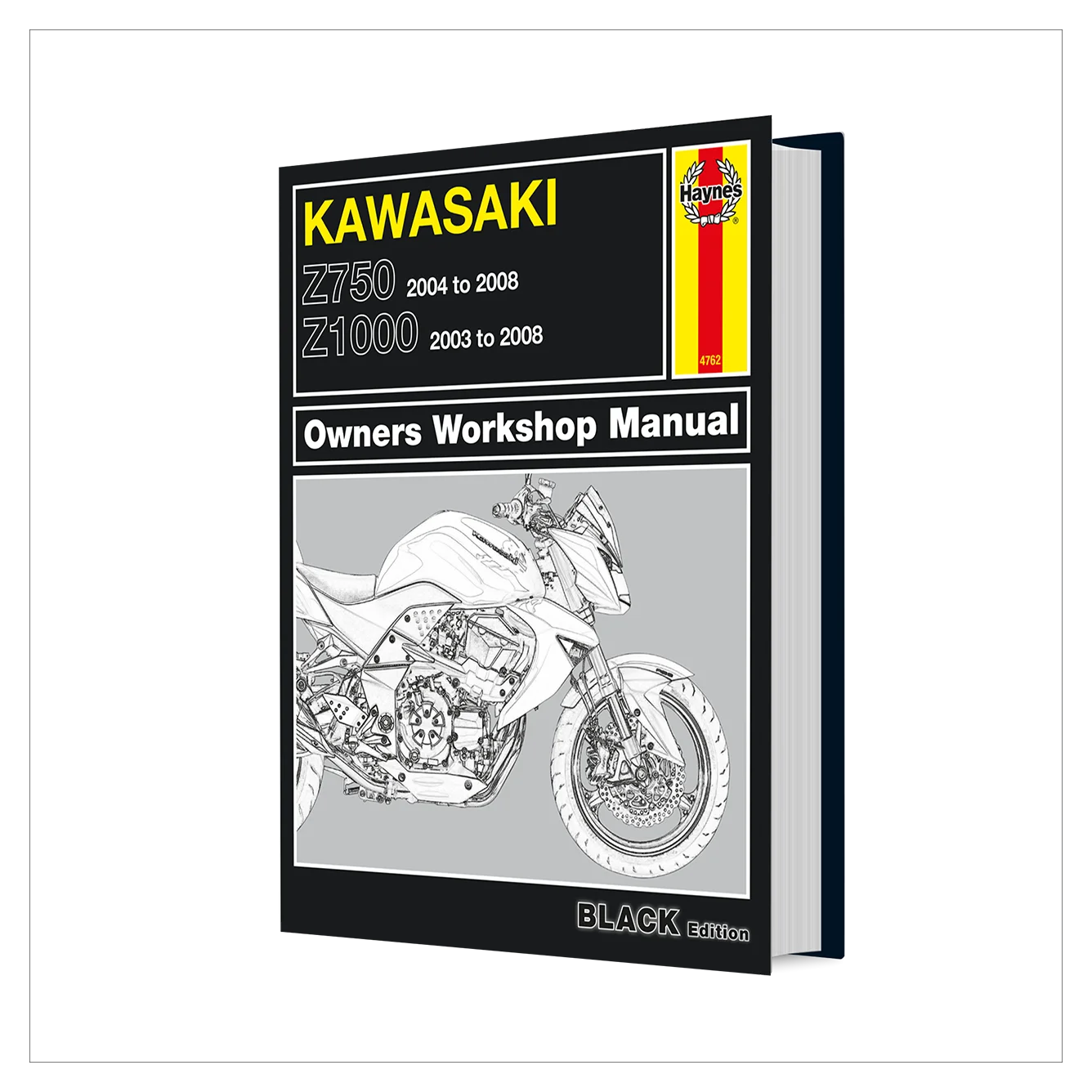 Kawasaki motorcycle owners workshop manual on a white background