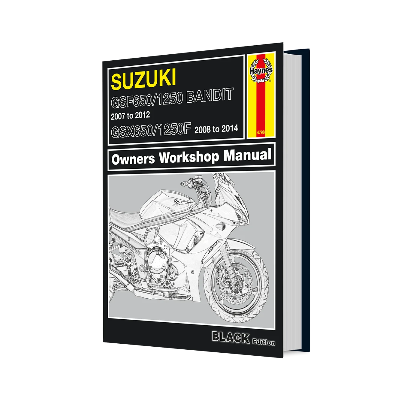 Suzuki motorcycle owners workshop manual on a white background