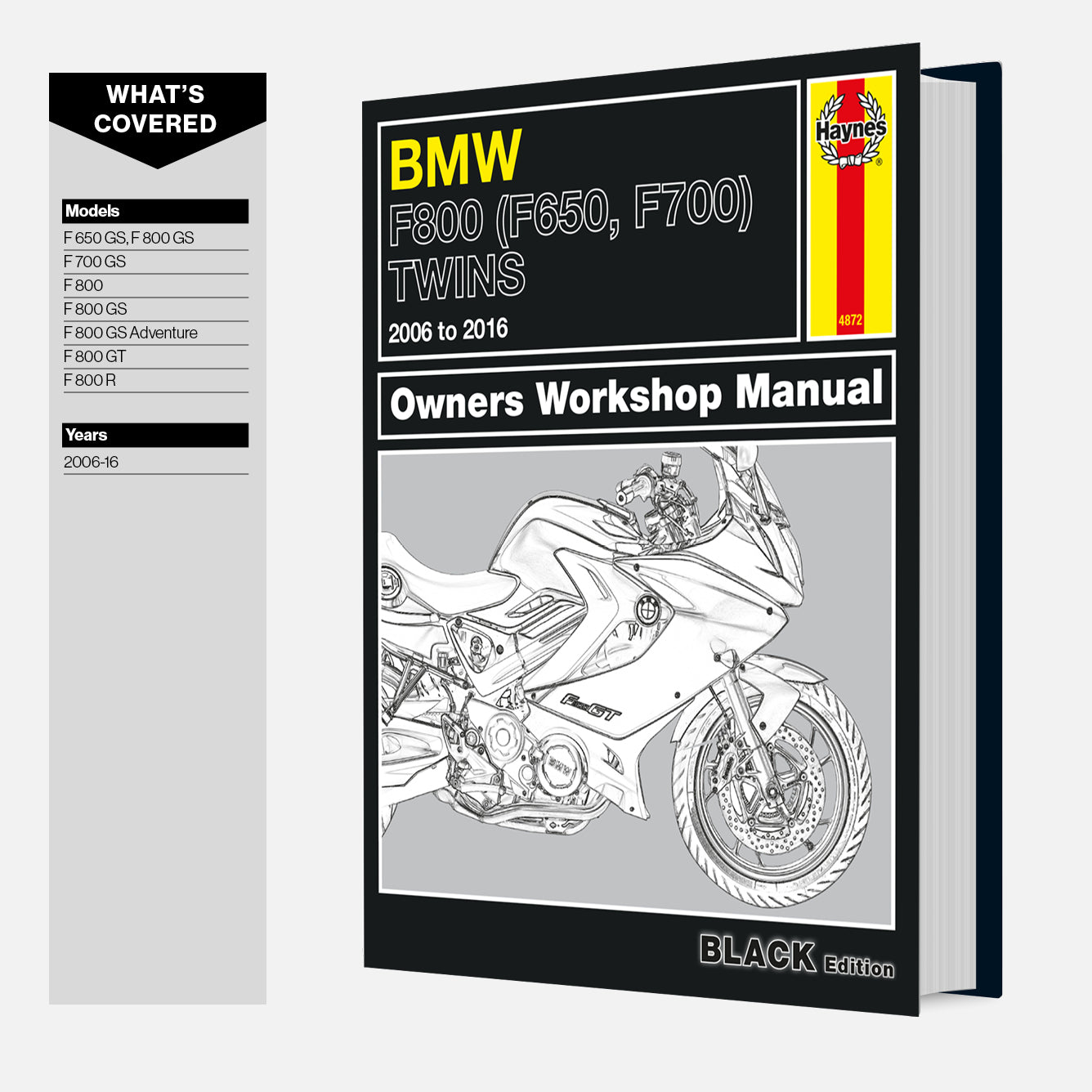 BMW motorcycle owners workshop manual with a motorcycle illustration on the cover.